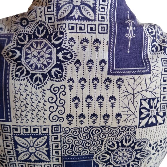 Women's 6 Vintage 1950's Sleeveless Button-Front Dress Belt Geometric Print 1OF1 - Picture 8 of 12